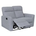 Sofá reclinable 2 cuerpos Milán gris claro