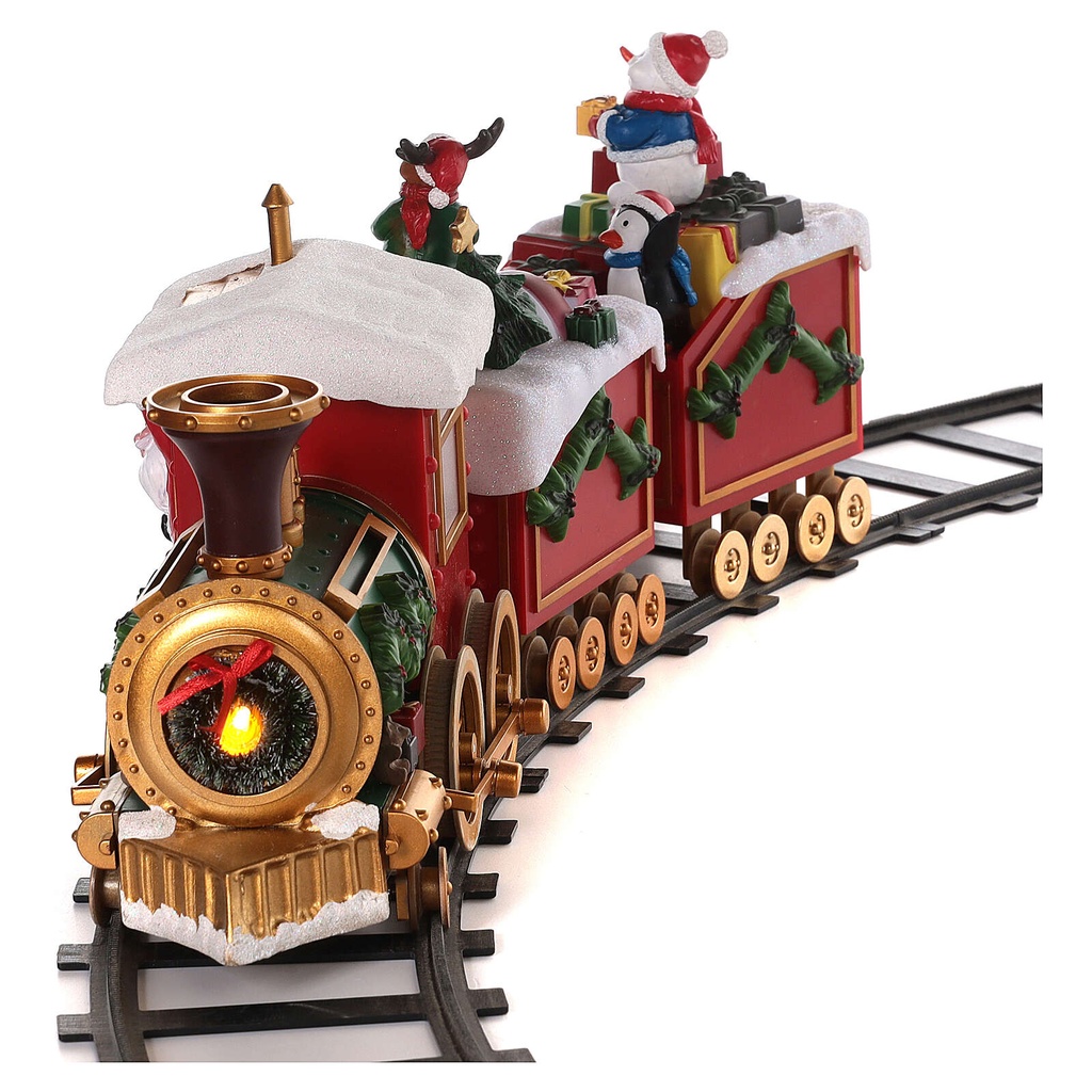 Tren navidad con rieles