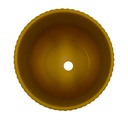 Macetero ranurado mostaza 14cm