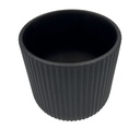 Macetero ranurado negro 14cm