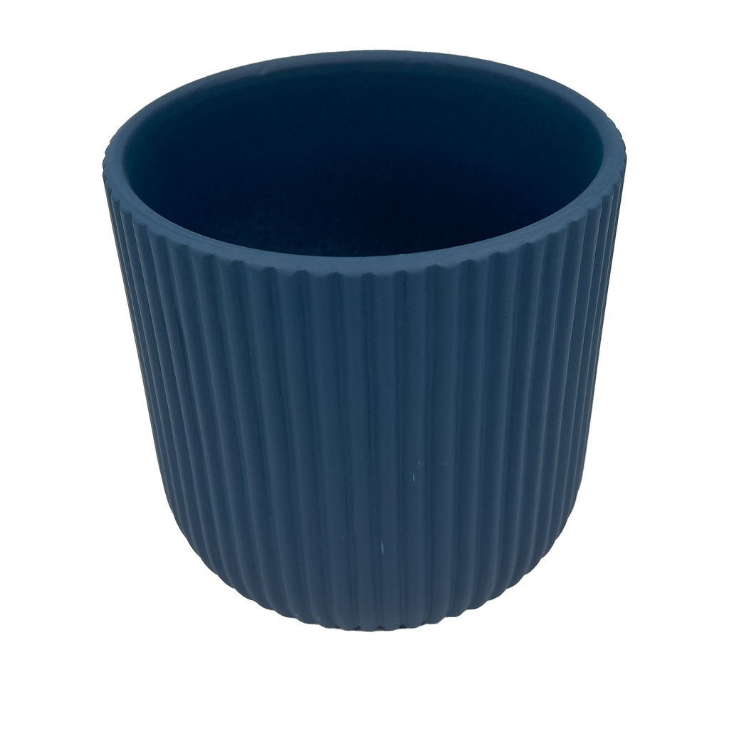 Macetero ranurado petróleo 14cm