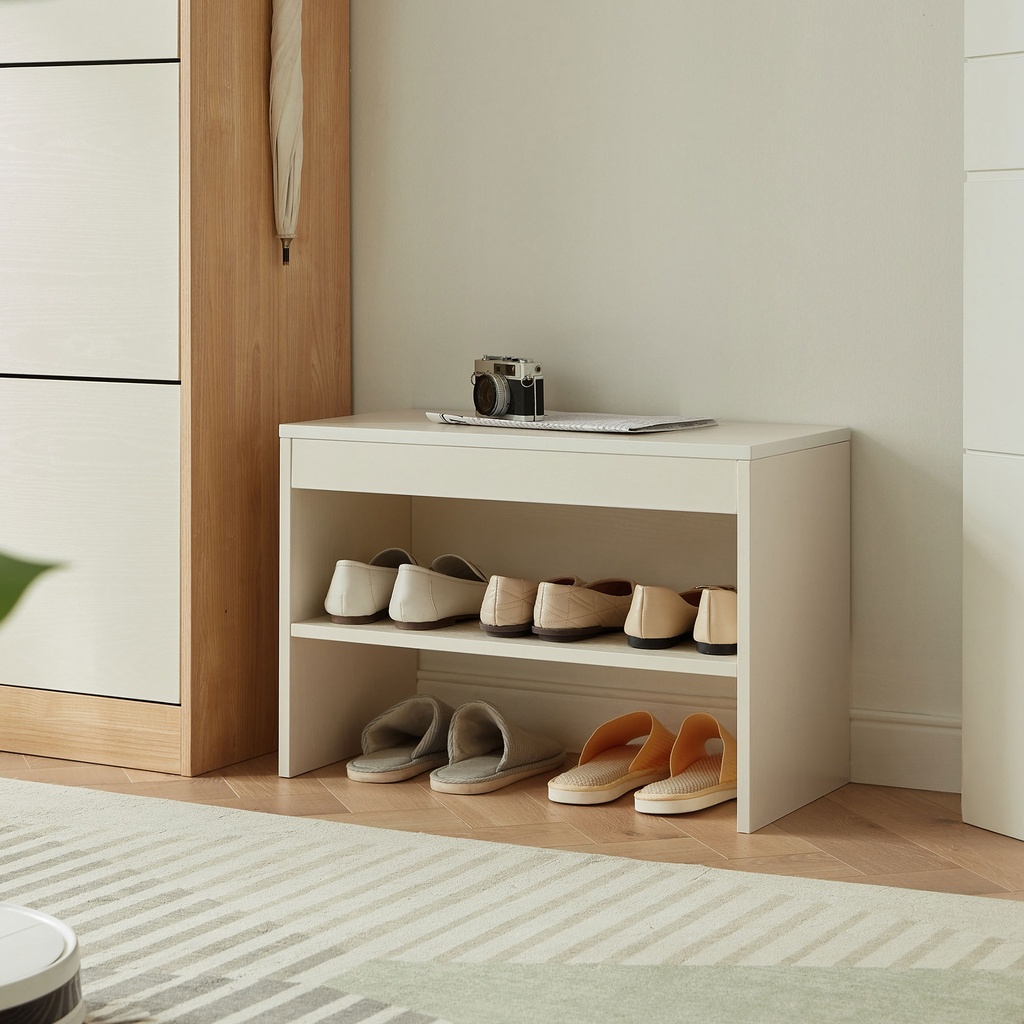 Zapatero pechero Adila blanco madera