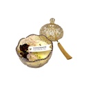 Vela flores bowl vidrio 8cm