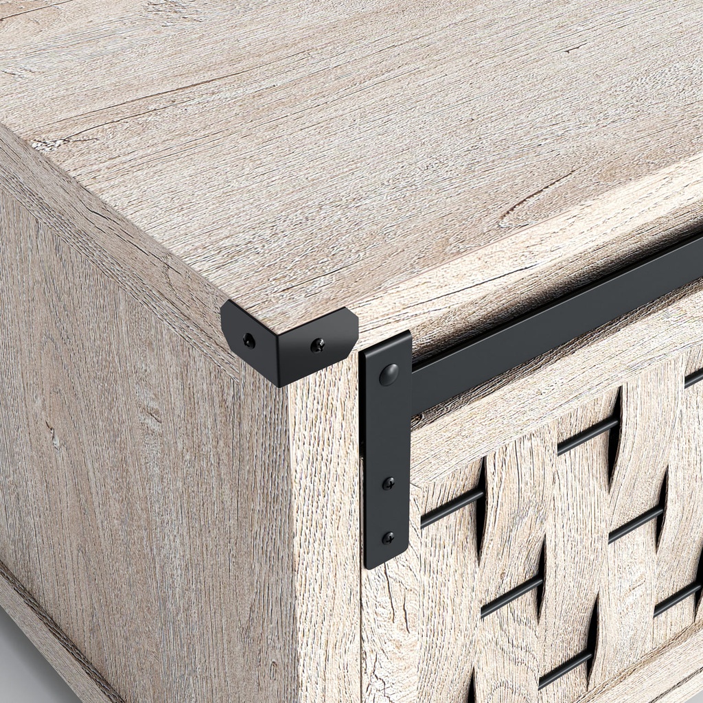 Mesa centro 2 puertas Vinh gris