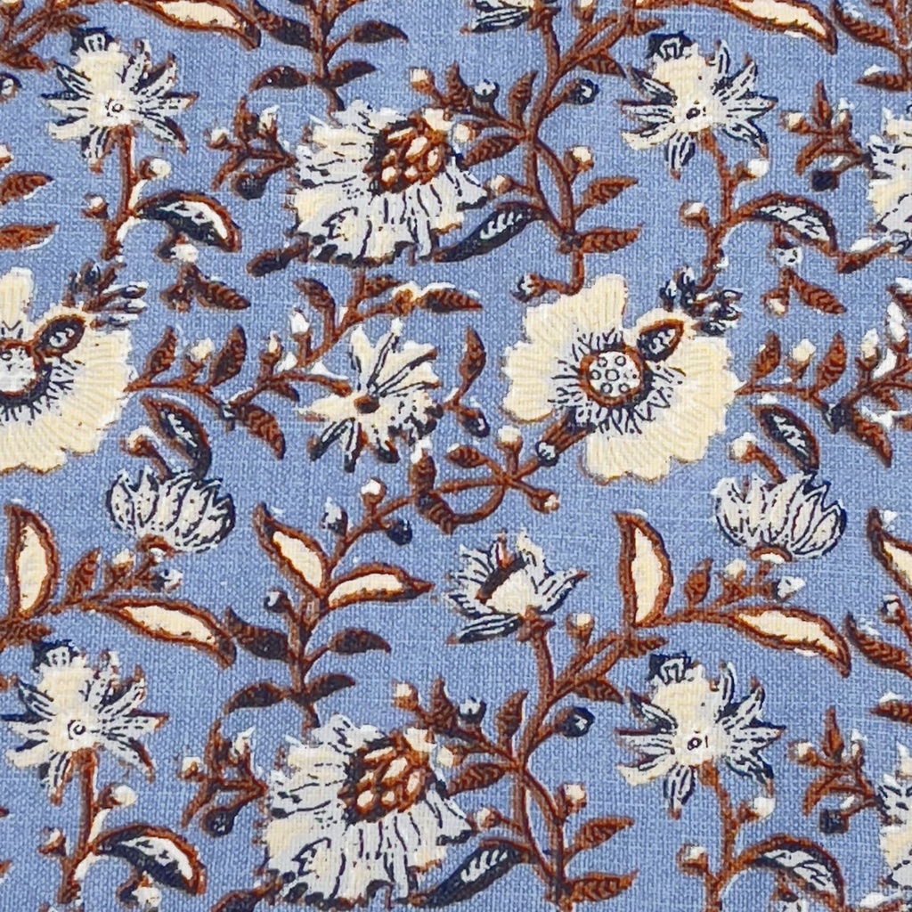 Individual flower print azul 33x45cm