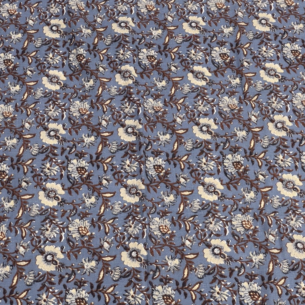 Mantel flower print azul 150x250cm