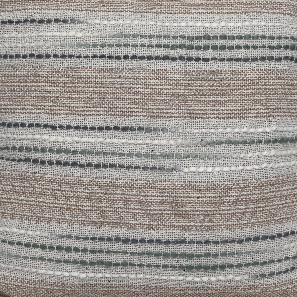 Cojín tejido rayas beige 45x45cm