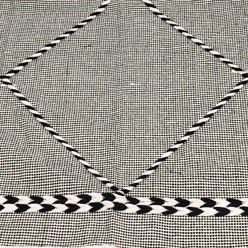 Alfombra Boho rombos BN 200x300cm