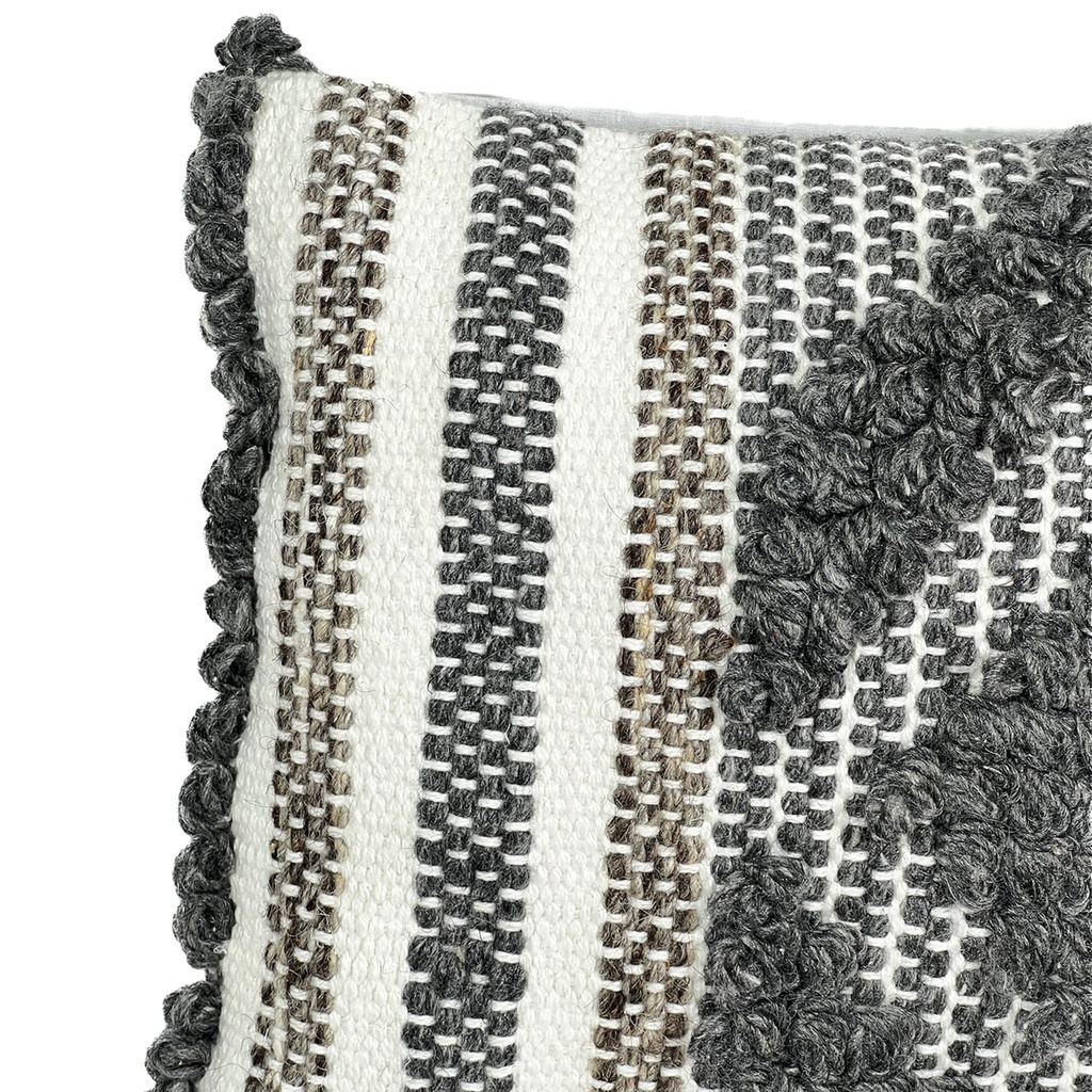 Cojín tejido rombo gris 30x50cm