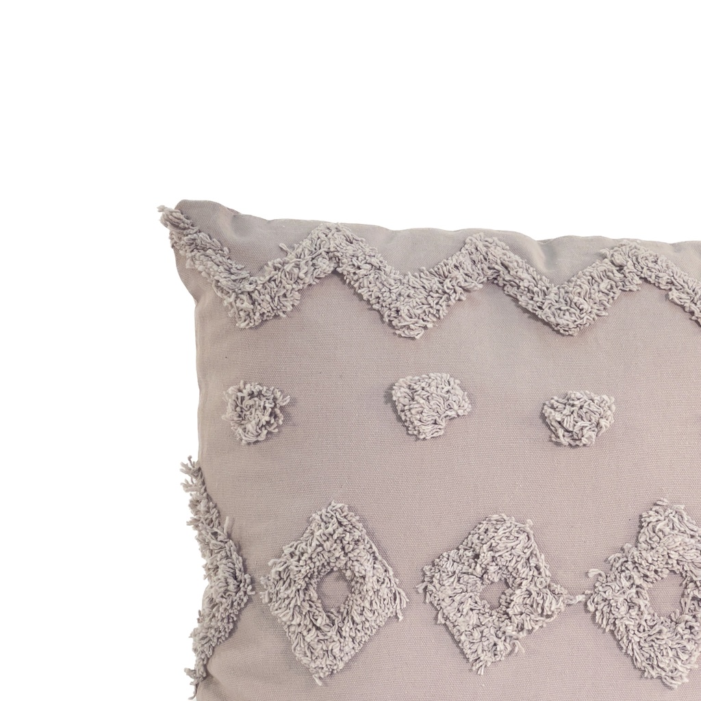 Cojín algodón textura gris 45x45cm