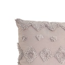 Cojín algodón textura gris 45x45cm