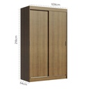 Closet Tokio 2 puertas rustic