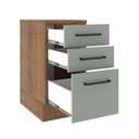 Base cocina Agata gris 3 cajones 40cm