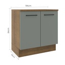 Base cocina Agata gris 2 puertas 80cm