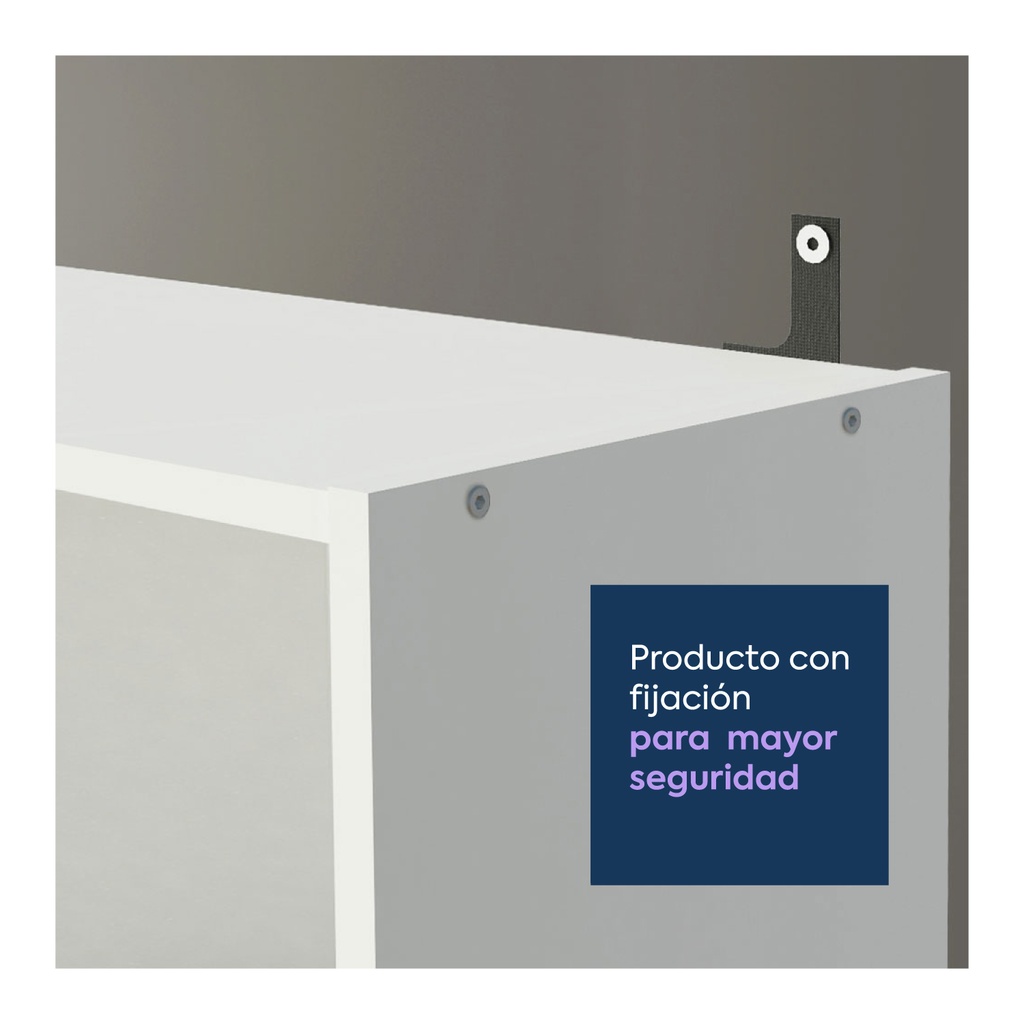 Librero Vercelli 3 niveles blanco