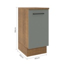 Base cocina Agata gris 1 puerta 40cm
