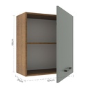 Aéreo cocina Agata gris 1 puerta 60cm