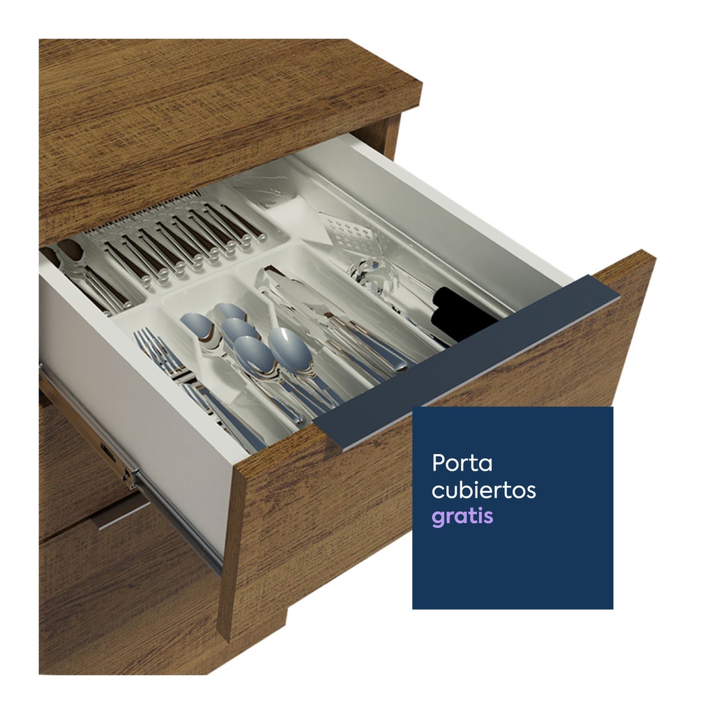 Base cocina Stella café 3 cajones 40cm