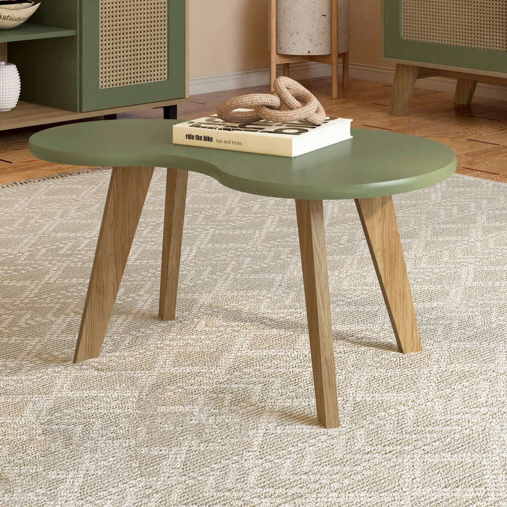 Mesa centro orgánica menta