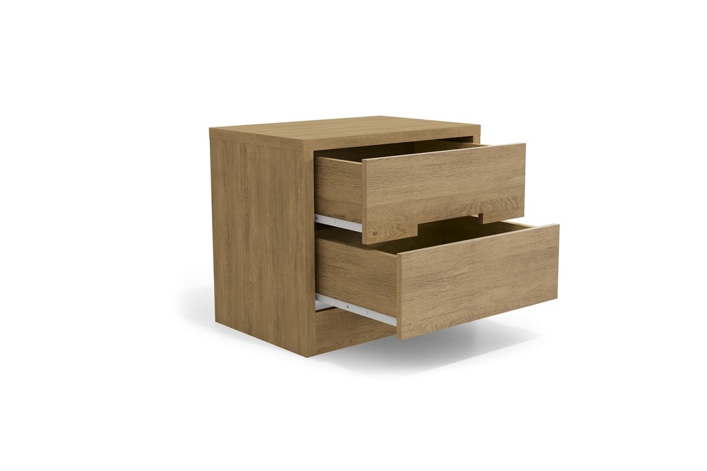 Velador 2 cajones canela