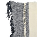 Cojín boho azul flecos 45x45cm