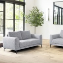 Sofá 3 cuerpos Smile gris claro 