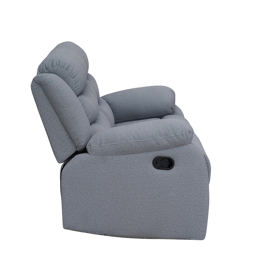 Sofá reclinable 2 cuerpos Boston gris claro 
