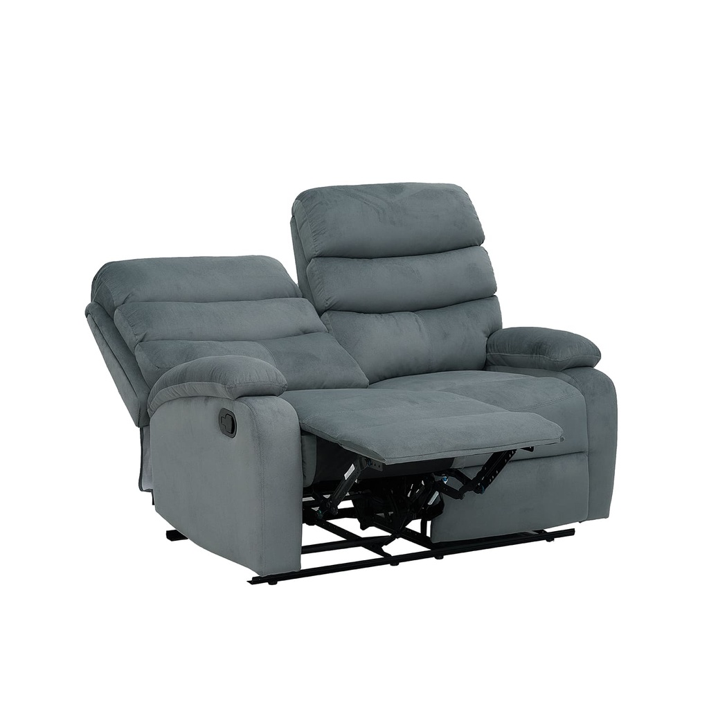 Sofá reclinable 2 cuerpos Logan gris oscuro