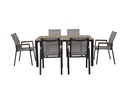 Juego comedor terraza 6 sillas Ely negro