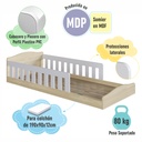 Cama Montessori c/colchón Supreme D23 1 plaza