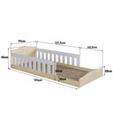 Cama Montessori c/colchón Supreme D23 1 plaza