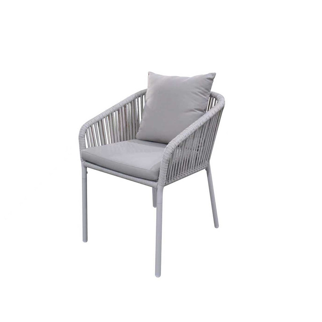 Juego comedor terraza 6 sillas Sylva blanco