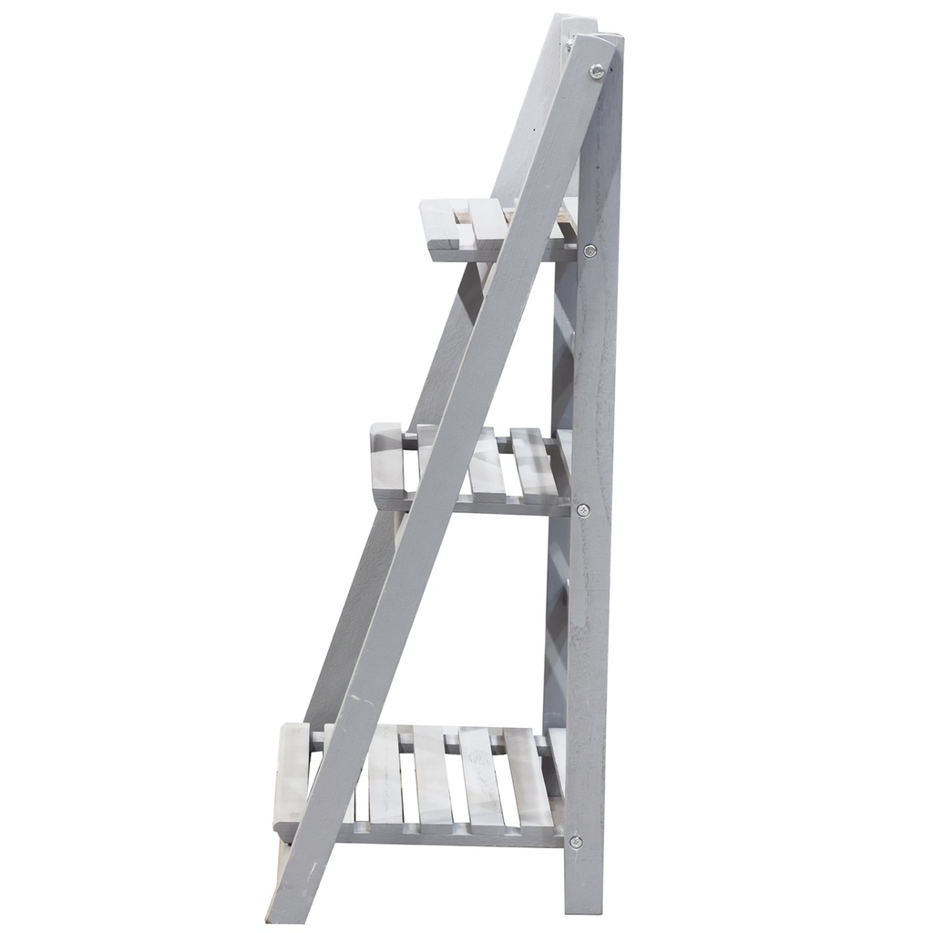 Estante rústico 3 niveles gris 34x77cm