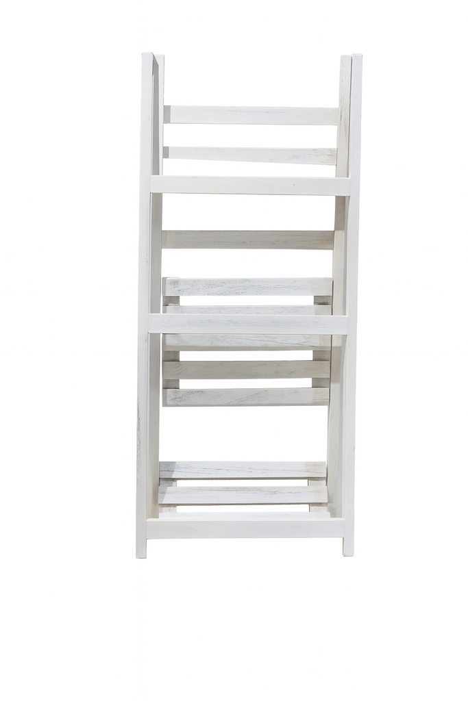 Estante rústico 3 niveles blanco 34x77cm