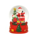 Bola de cristal navideña 10cm c/luz