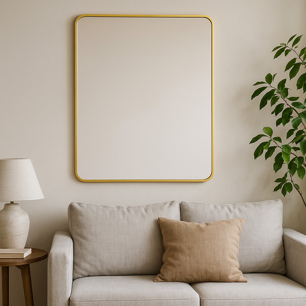 Espejo rectangular 60x80cm bronce