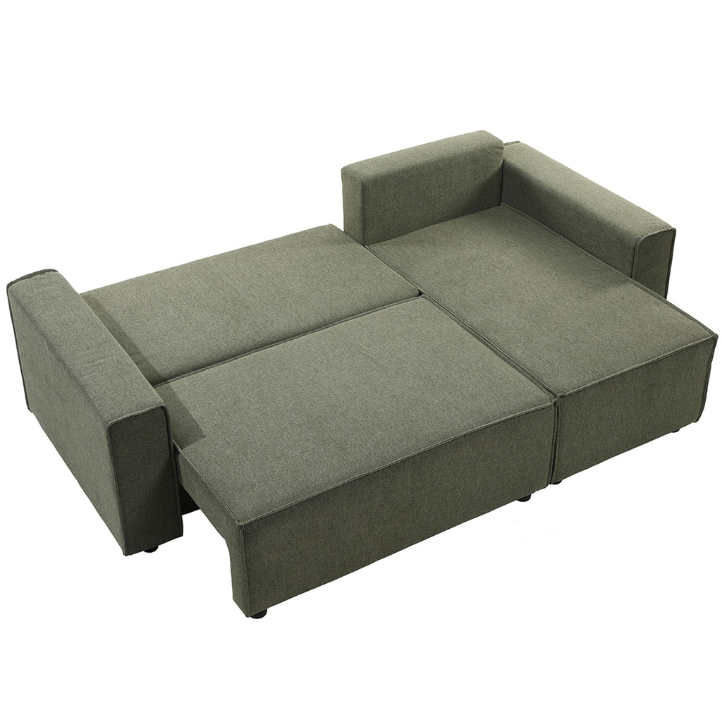 Sofá cama seccional Vito verde edición touch