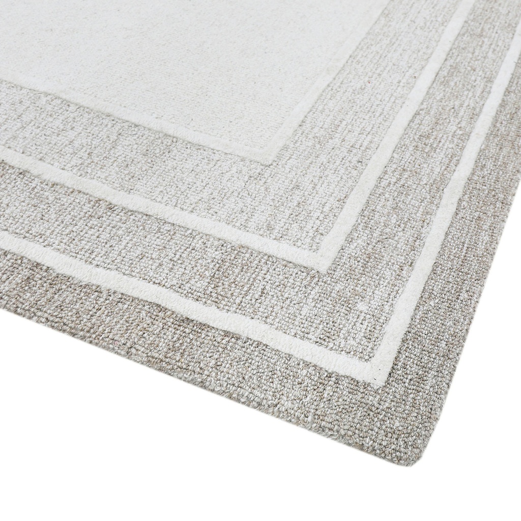 Alfombra 150x210cm JH Recuadro marfil/beige