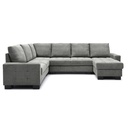 Sofa cama seccional Vilna gris oscuro 