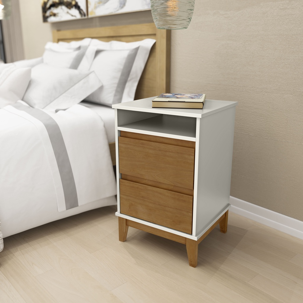 Velador 2 Cajones Prata