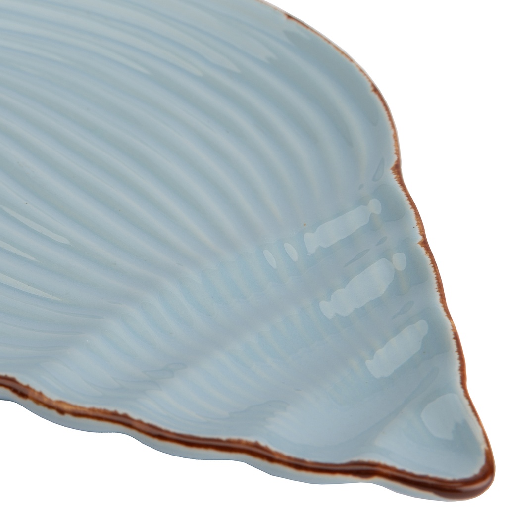 Pocillo Cerámica Caracola Celeste 21,5cm