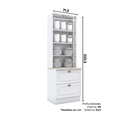 Vitrina 2 Puertas 2 Cajones Vidrio Americana