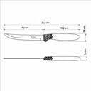 Juego 3 cuchillos asado rojo