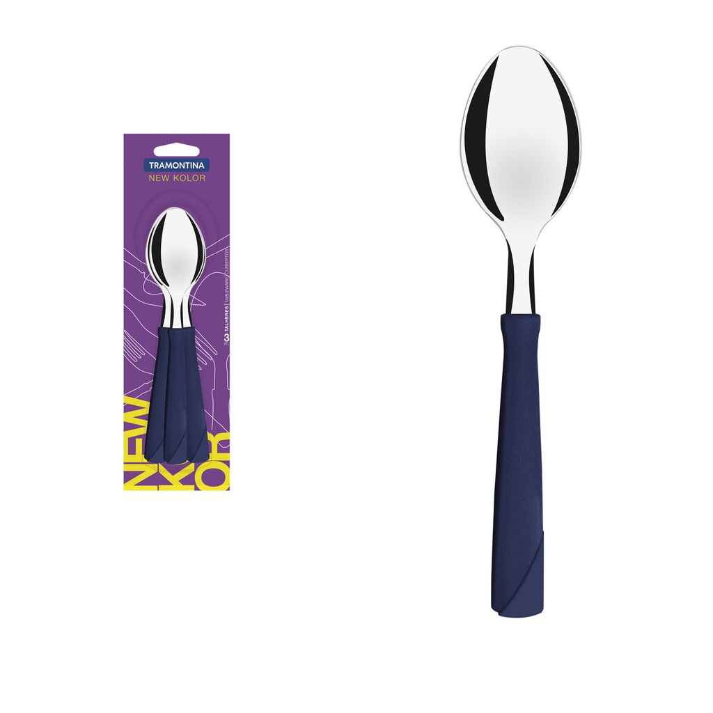 Juego 3 cucharas mesa azul