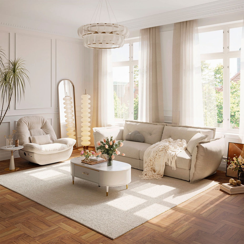 Sofá 3 cuerpos Larisa blanco