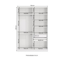 Closet modular 4 puertas 158cm