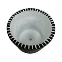 Macetero cemento líneas negro 12cm