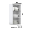 Aéreo cocina Americana blanco 40cm