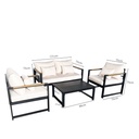 Juego living terraza Mykonos 2-1-1