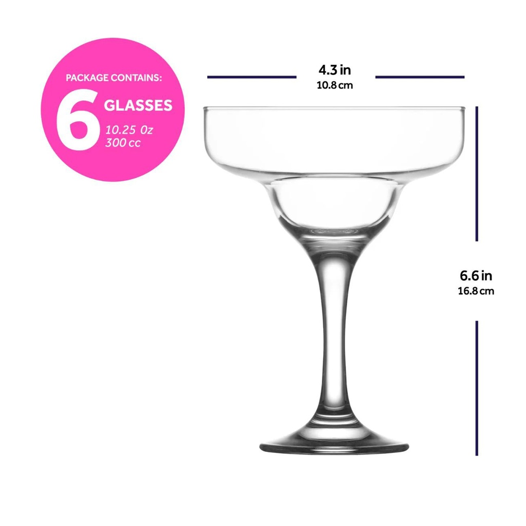 Copa Margarita 295ml set de 6 